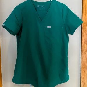 Figs hunter green small scrubs
